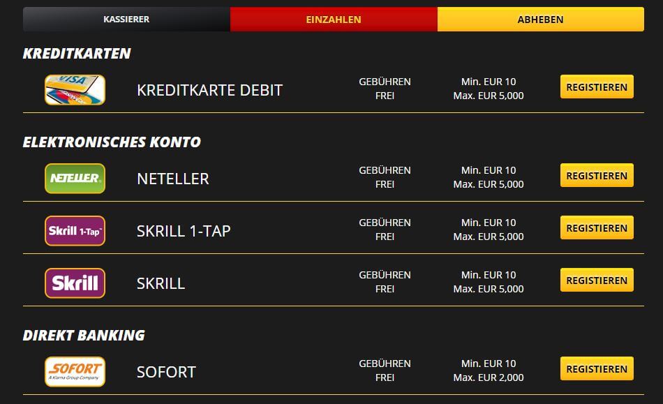 einzahlung einzahlung