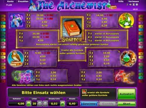 The Alchemist bei StarGames spielen