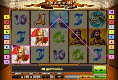 Columbus bei StarGames spielen