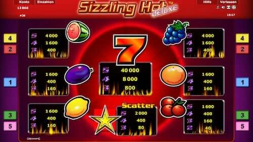 Play Sizzl   ing Hot  Deluxe at Star Games