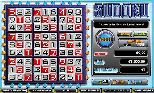 Sudoku im InterCasino