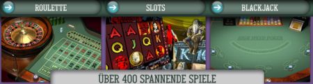 &Uuml;ber 400 abwechslungsreiche Spiele im Gnuf Casino