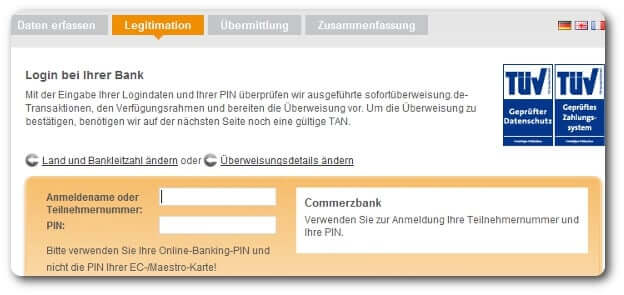 Online Casino Sofortüberweisung über Online Banking