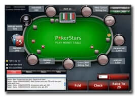 Tisch bei Pokerstars