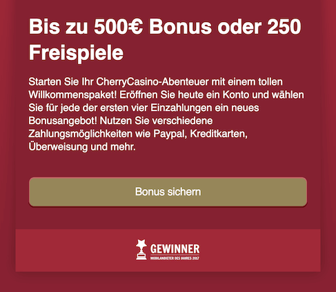 Gutscheincode Cherry Casino Gutscheincode Cherry Casino
