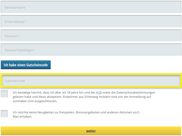 sunmaker gutscheincode 2023