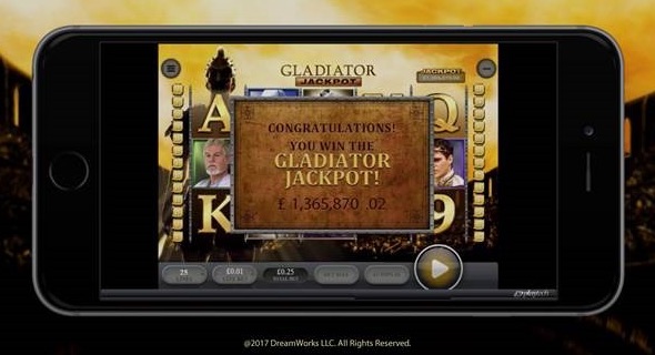 gladiator jackpot gewinn