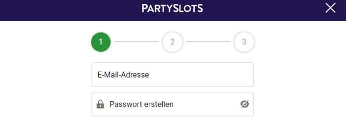 PartySlots Registrieren