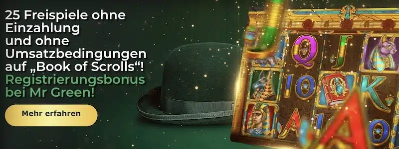 Mr Green Bonus ohne Einzahlung